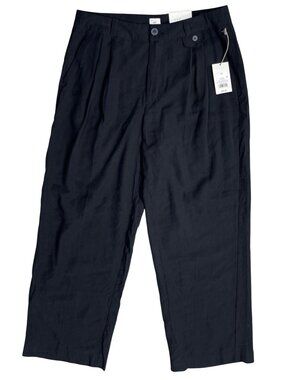NWT A New Day Wide Leg Pants Trousers Black Size 12 Relaxed High Rise